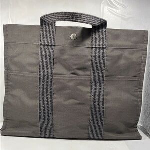 Hermes Black and Gray Men's Briefcase